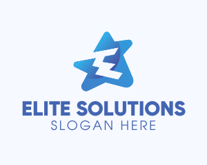 Digital Star Letter E Logo