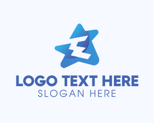 Abstract Symbol - Digital Star Letter E logo design