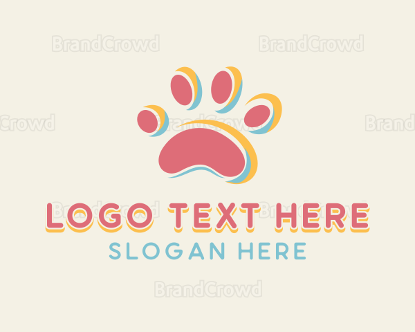 Dog Pet Paw Logo