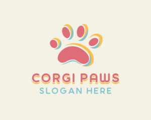 Dog Pet Paw logo design