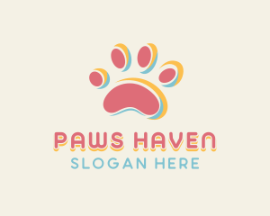 Dog Pet Paw logo design