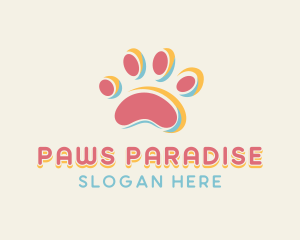 Dog Pet Paw logo design