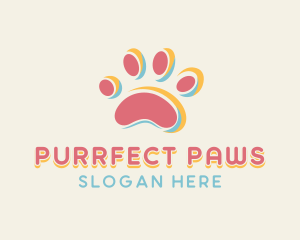 Dog Pet Paw logo design