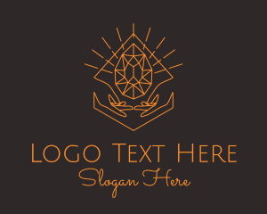 Jewelry Shop - Orange Precious Stone logo design