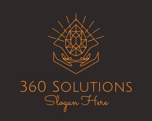 Orange Precious Stone  logo design