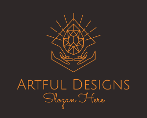 Orange Precious Stone  logo design