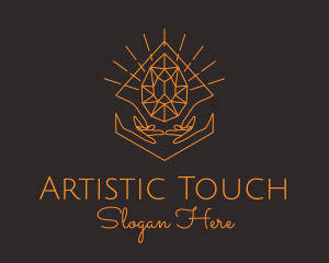 Orange Precious Stone  logo design