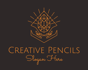 Orange Precious Stone  logo design