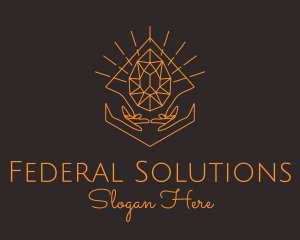 Orange Precious Stone  logo design