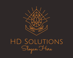 Orange Precious Stone  logo design