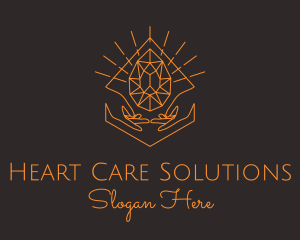 Orange Precious Stone  logo design