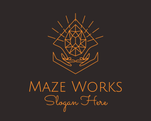 Orange Precious Stone  logo design