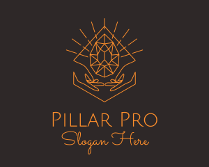 Orange Precious Stone  logo design