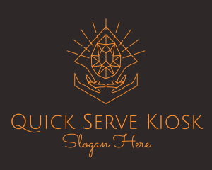 Orange Precious Stone  logo design