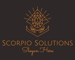 Orange Precious Stone  logo design