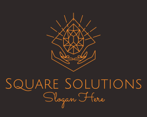 Orange Precious Stone  logo design