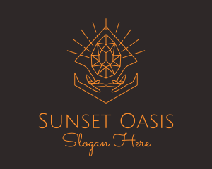 Orange Precious Stone  logo design