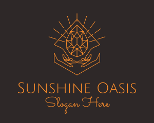 Orange Precious Stone  logo design