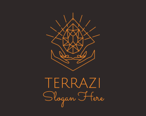 Orange Precious Stone  logo design