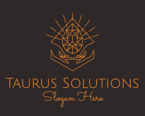 Orange Precious Stone  logo design