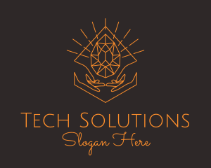 Orange Precious Stone  logo design