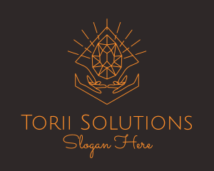 Orange Precious Stone  logo design