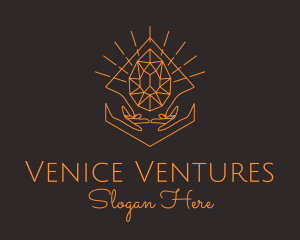 Orange Precious Stone  logo design