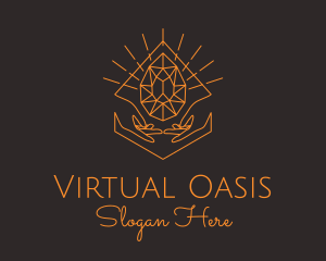 Orange Precious Stone  logo design