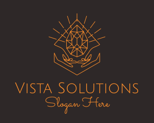 Orange Precious Stone  logo design