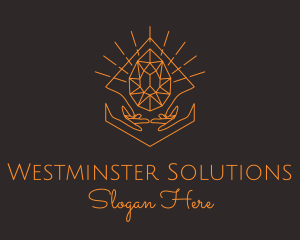 Orange Precious Stone  logo design