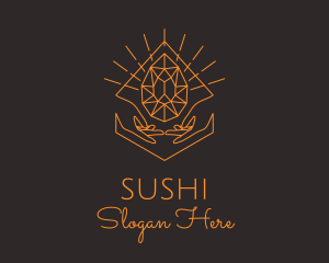 Orange Precious Stone  logo design