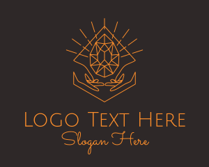 Orange Precious Stone  Logo