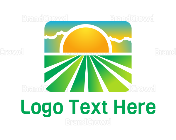 Sunny Eco Field Crop Logo