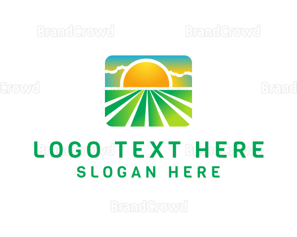 Sunny Eco Field Crop Logo