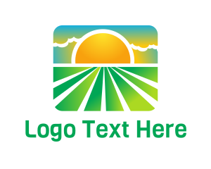 Ecology - Sunny Eco Field Crop logo design