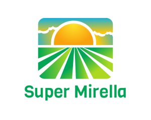 Sunny Eco Field Crop logo design