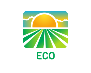 Sunny Eco Field Crop logo design