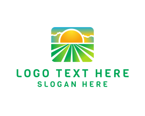 Vegetable - Sunny Eco Field Crop logo design