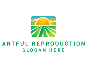 Sunny Eco Field Crop logo design