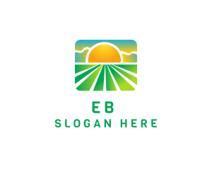 Sunny Eco Field Crop logo design