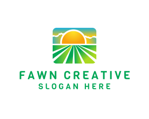 Sunny Eco Field Crop logo design