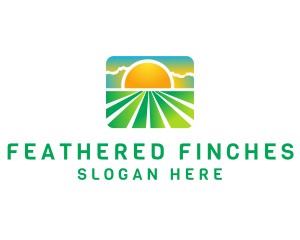 Sunny Eco Field Crop logo design