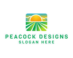 Sunny Eco Field Crop logo design