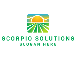 Sunny Eco Field Crop logo design