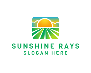 Sunny Eco Field Crop logo design