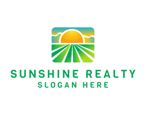 Sunny Eco Field Crop logo design