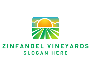 Sunny Eco Field Crop logo design