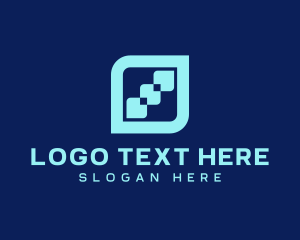 Web - Blue Modern Symbol logo design