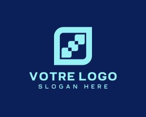 Blue Modern Symbol Logo