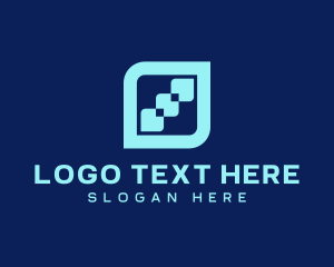 Computer - Blue Modern Symbol logo design